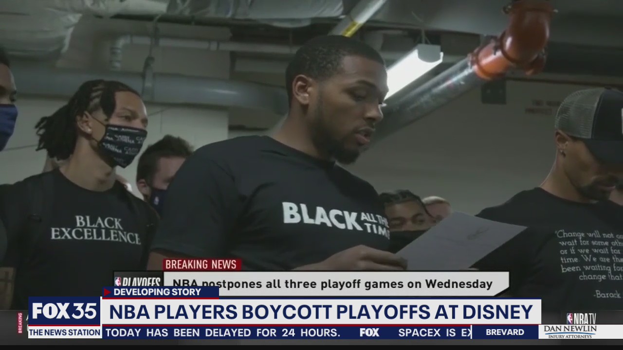 NBA players boycott playoffs at Disney