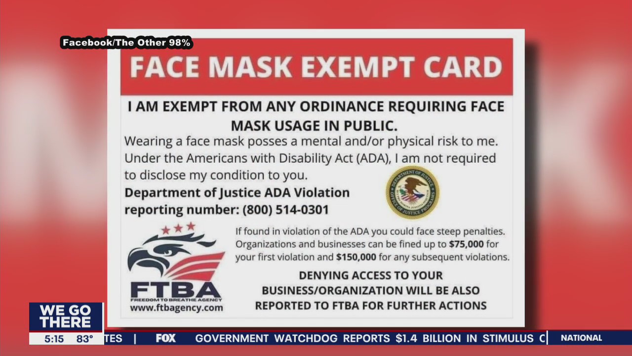 Fake face mask exemption cards circulate on social media