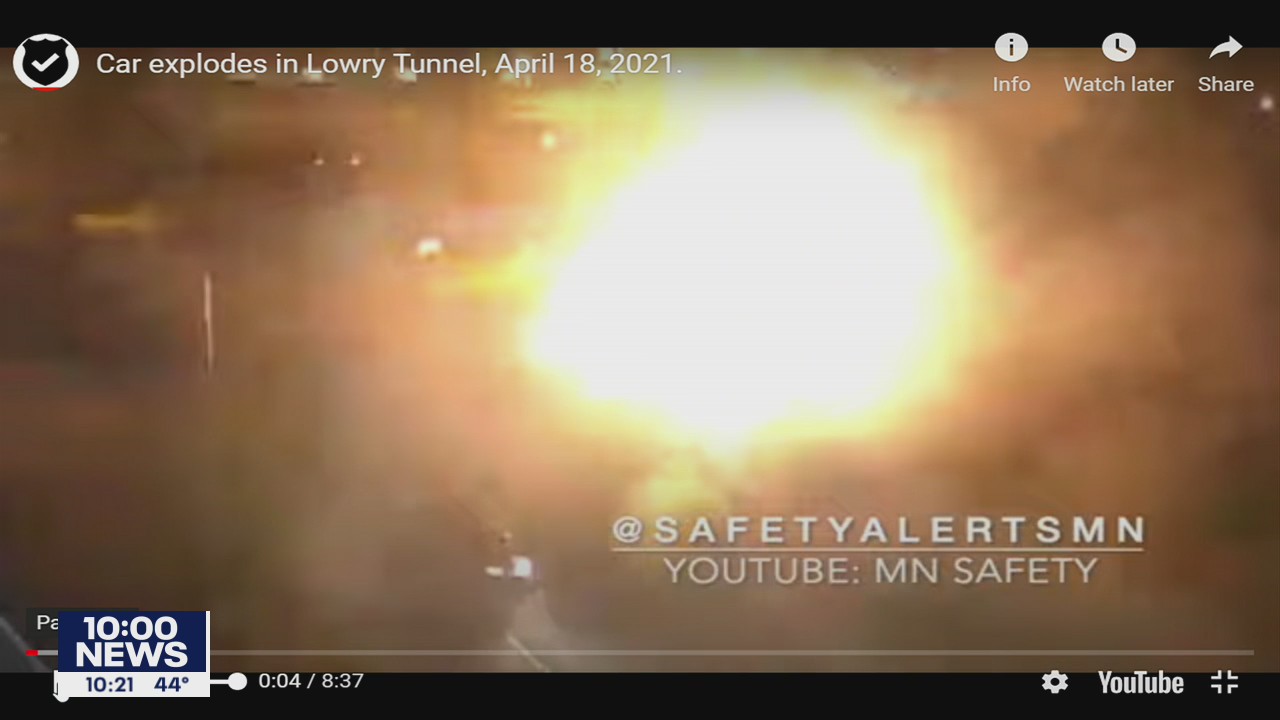 One dead after fiery crash at Lowry Hill Tunnel in Minneapolis