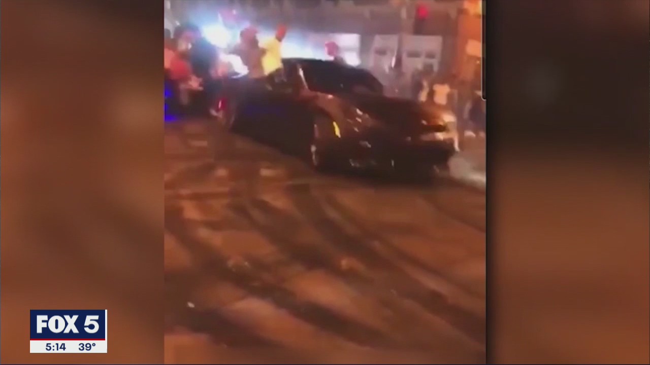 Street racer hit private property