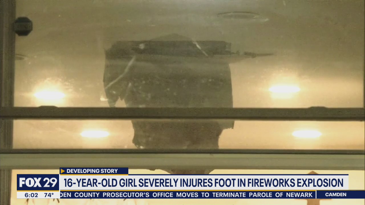Girl, 16, severely injures foot in fireworks explosion that left hole in floor of home