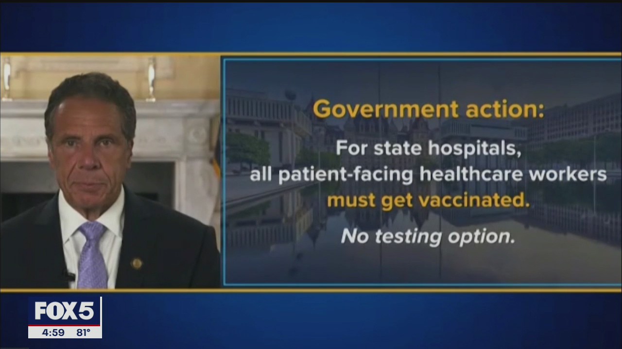Cuomo says all state workers must be vaccinated