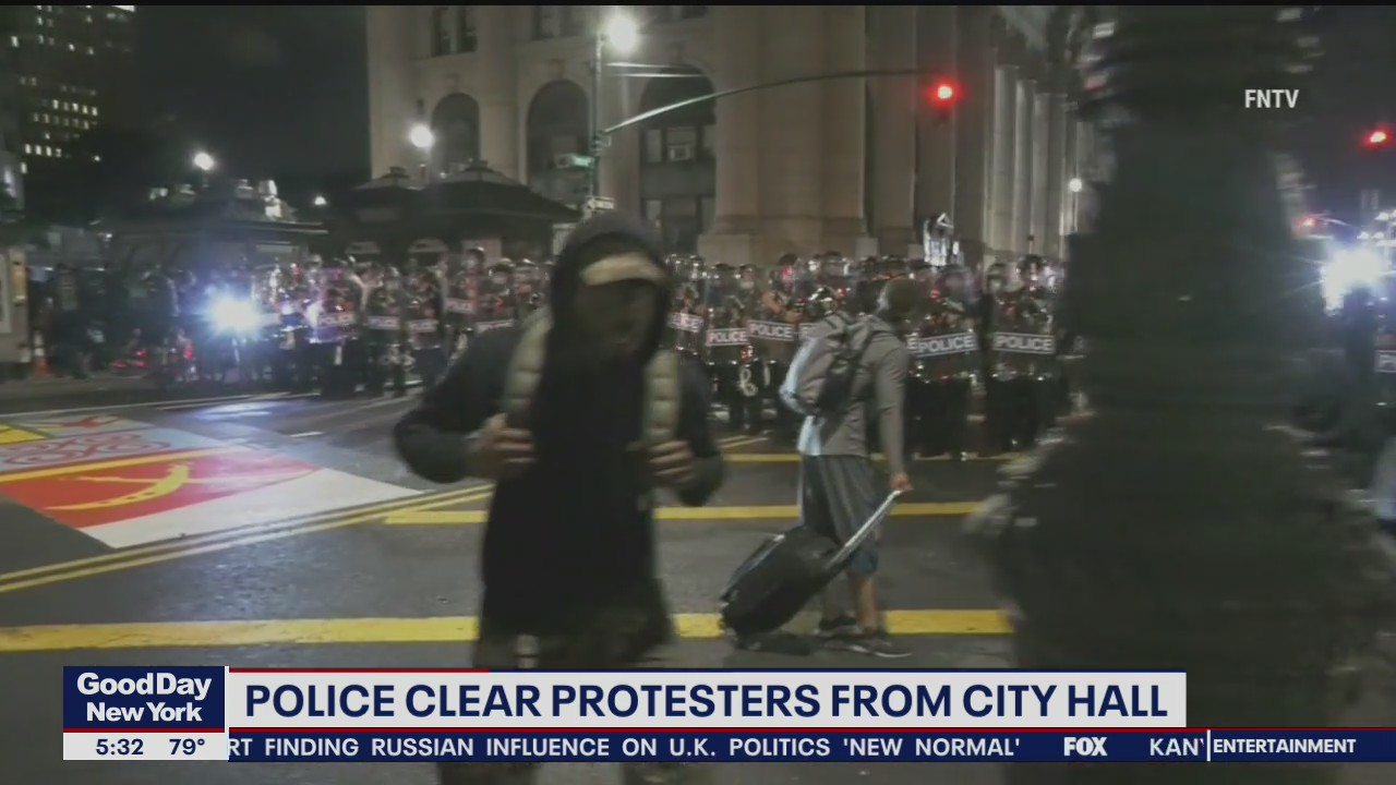 Police remove protesters from City Hall