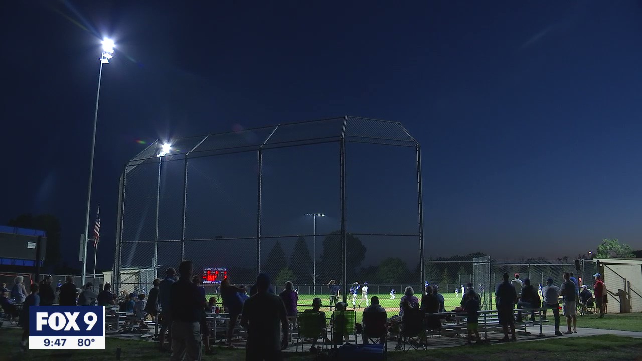 Hamel baseball program plays first home game under lights in nearly 100 year history