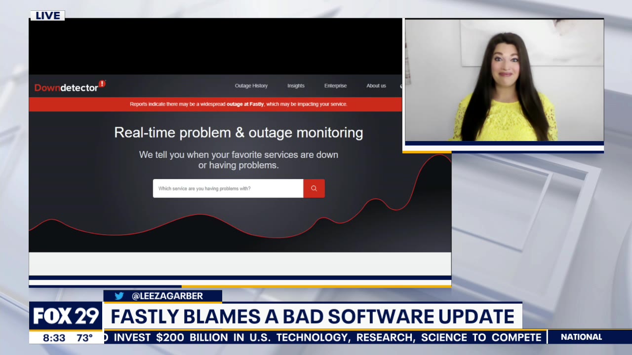 Technical glitch briefly knocks notable websites off internet