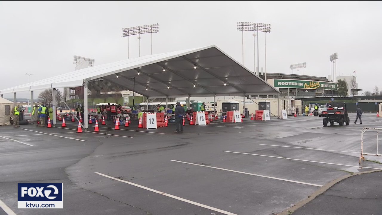 Exclusive look at Oakland Coliseum's mass vaccination site