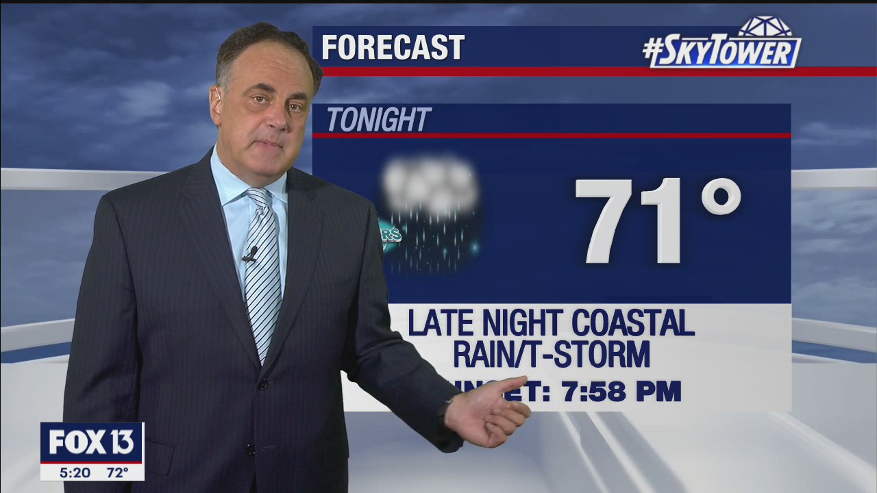 Monday evening weathercast