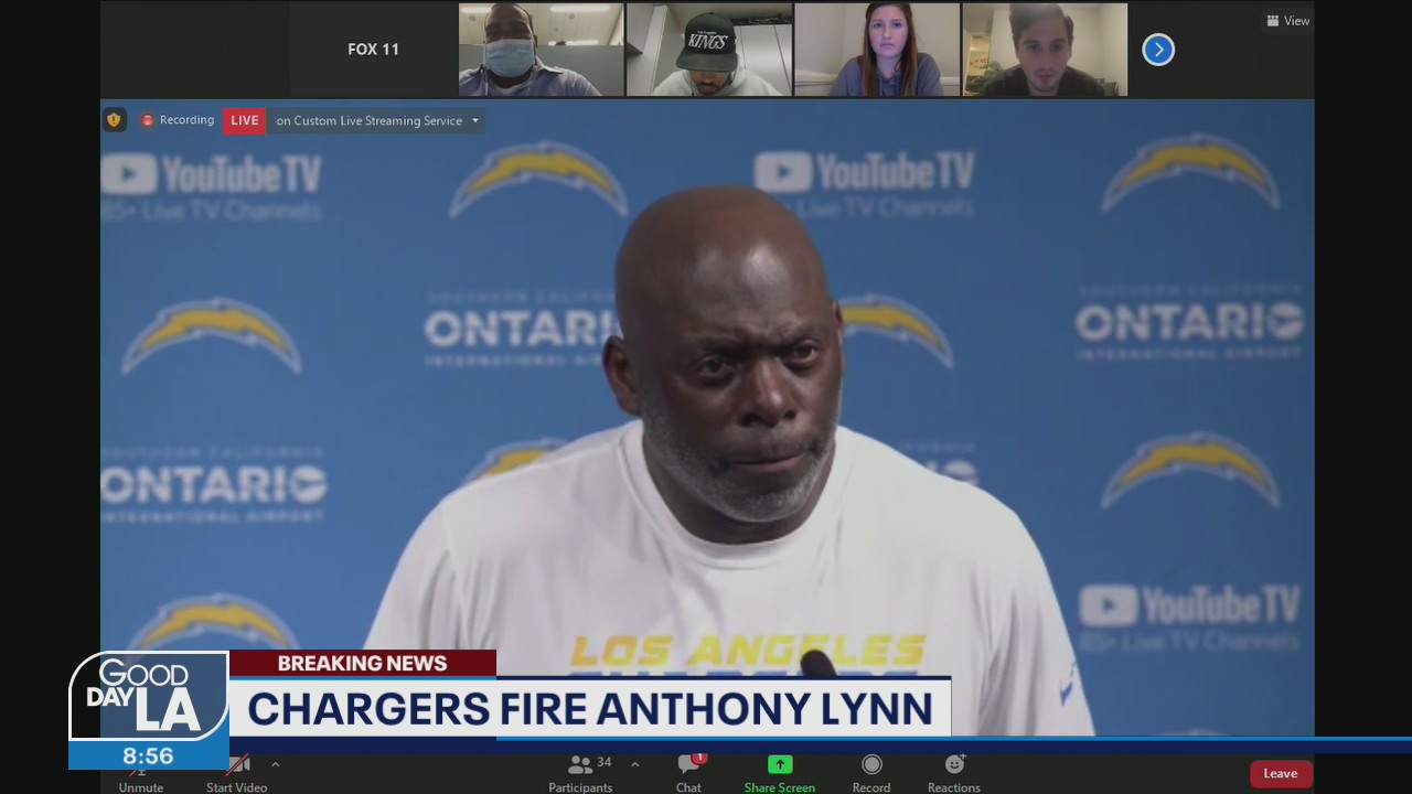 Chargers fire head coach Anthony Lynn