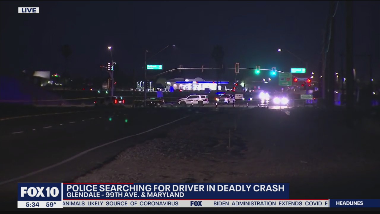 Police searching for driver following deadly crash at Glendale intersection
