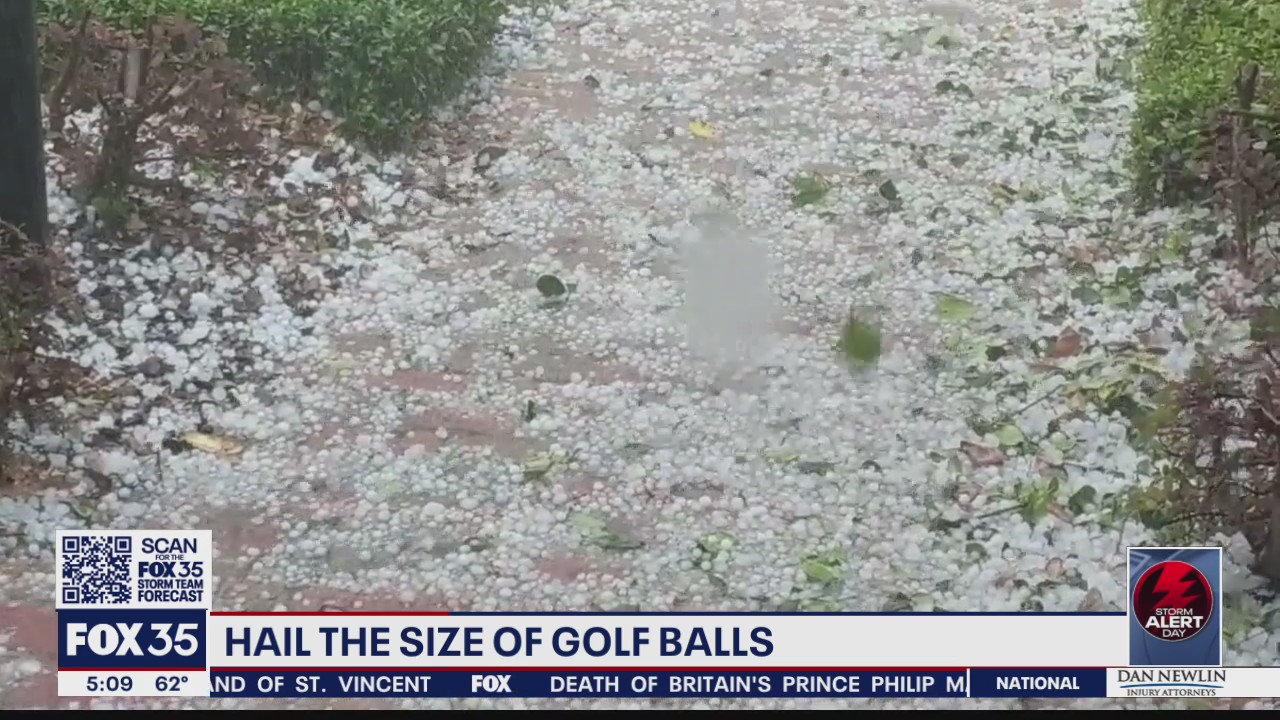 Golf-ball-sized hail spotted in parts of Central Florida
