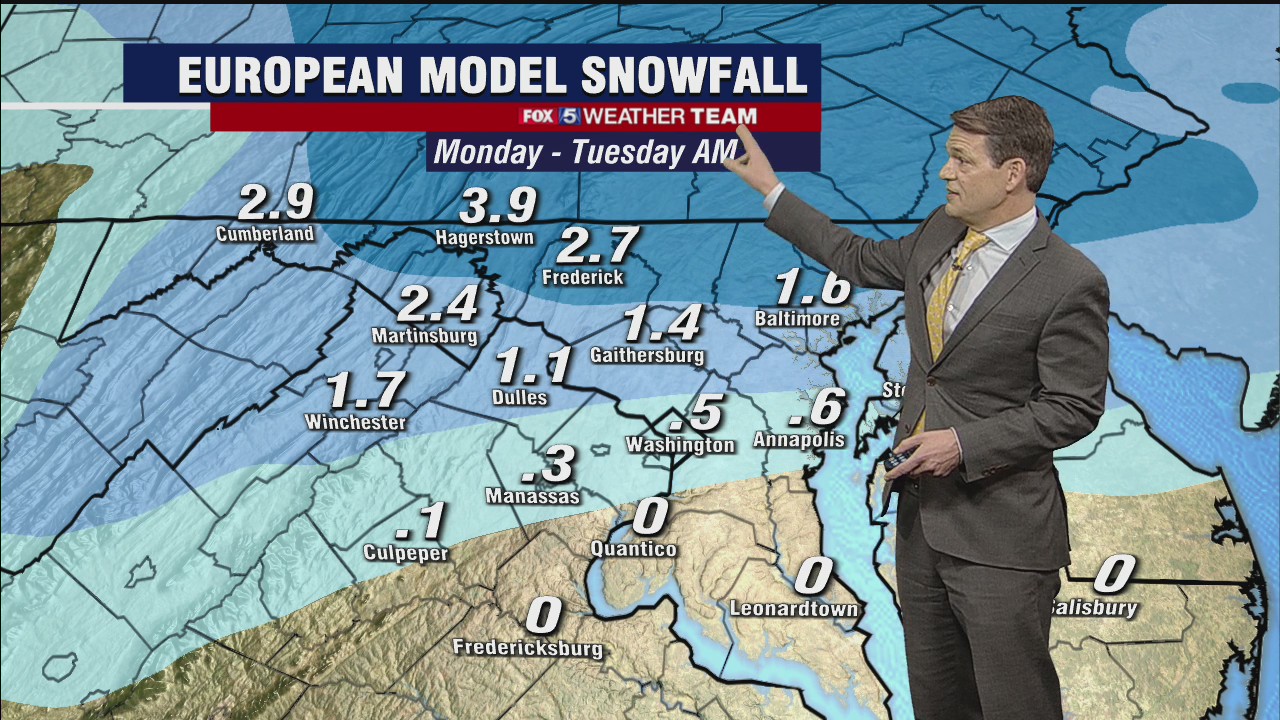 FOX 5 Weather afternoon forecast for Friday, January 22