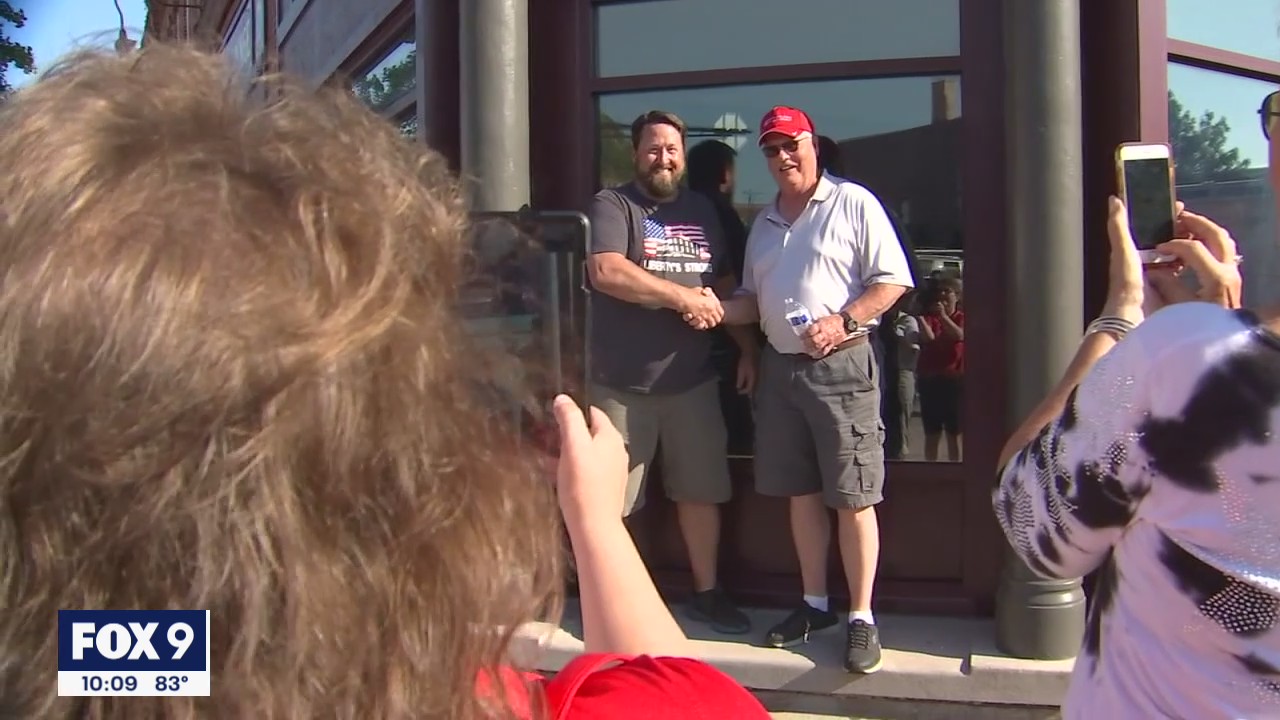 Red Wing celebrates unveiling of refurbished historic landmark damaged by car last year