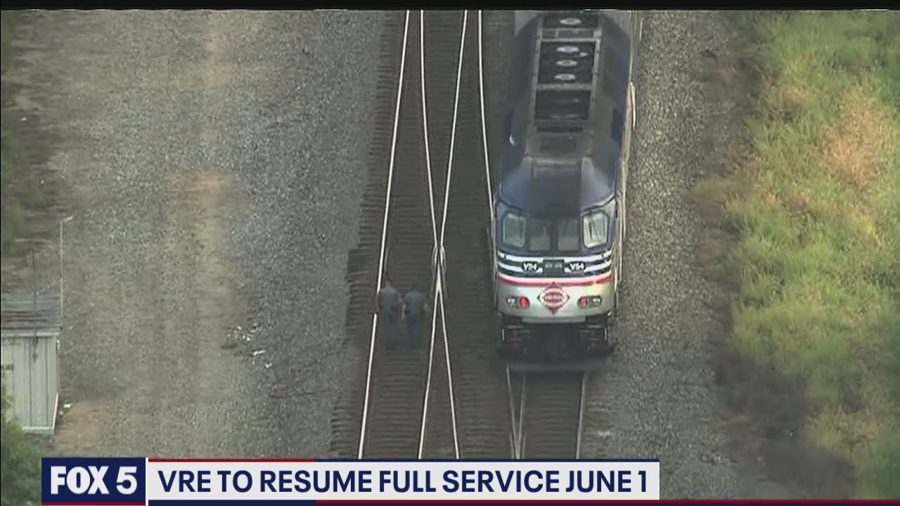 VRE restoring full service in June