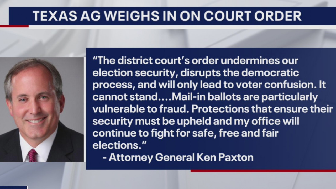 Texas counties limited to one ballot drop-off location, again