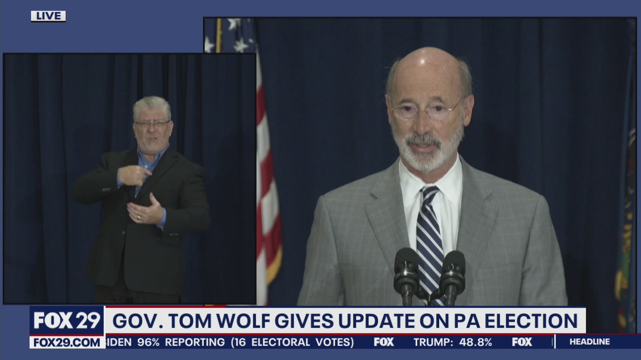 Gov. Wolf gives 2020 election update, addresses Trump campaign lawsuit