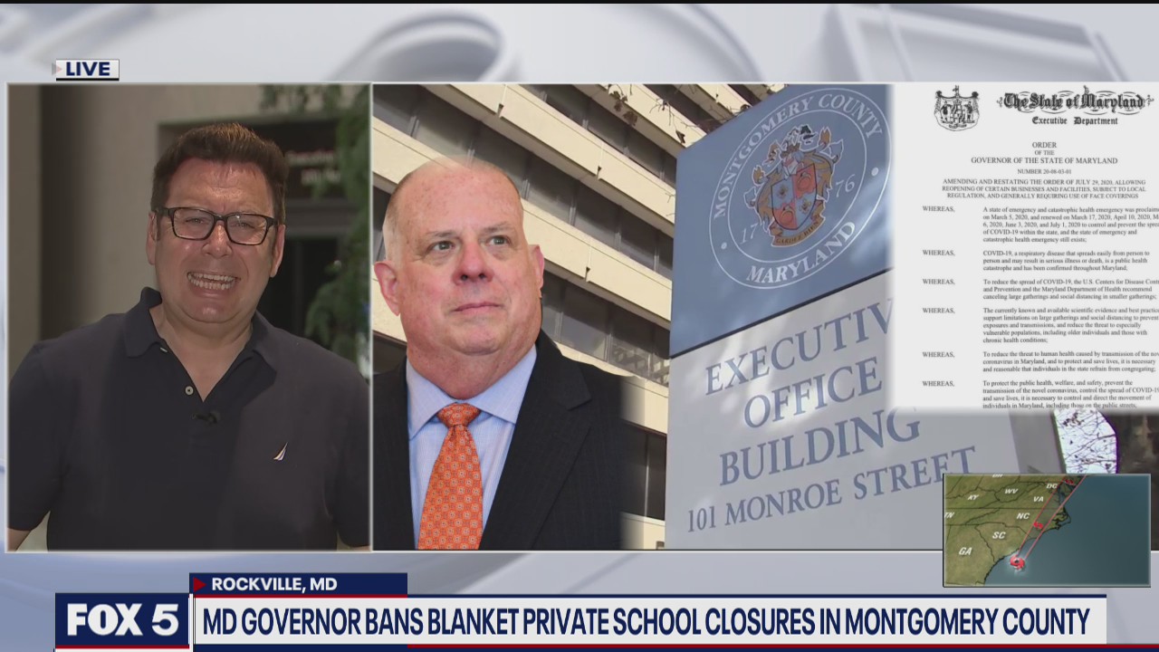 Governor bans blanket private school closures in Montgomery County