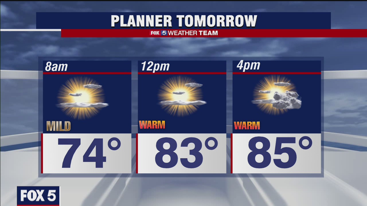 FOX 5 weather forecast at 11