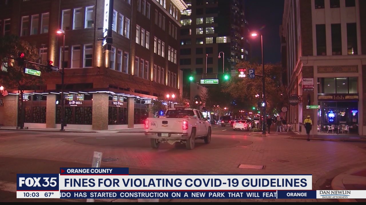 Fines for businesses violating COVID-19 guidelines
