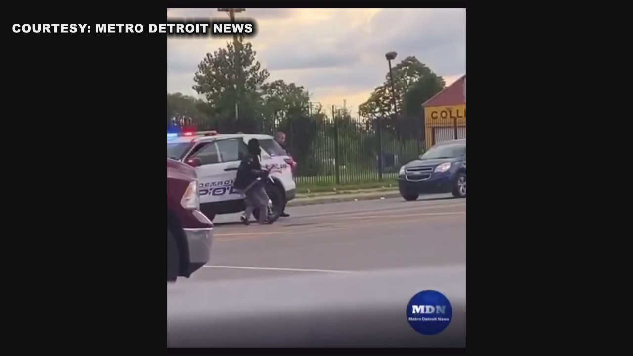 Detroit Police say suspect with knife, sword was wearing body armor