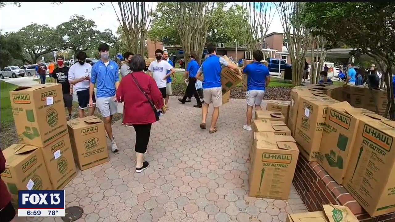Students help feed families