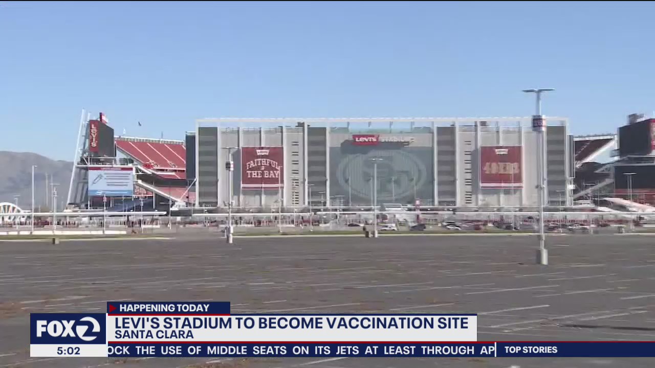 Levi's Stadium opens for mass vaccinations