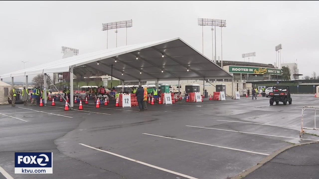 Federally-run Oakland Coliseum mass vaccination site prioritizes Alameda Co. residents