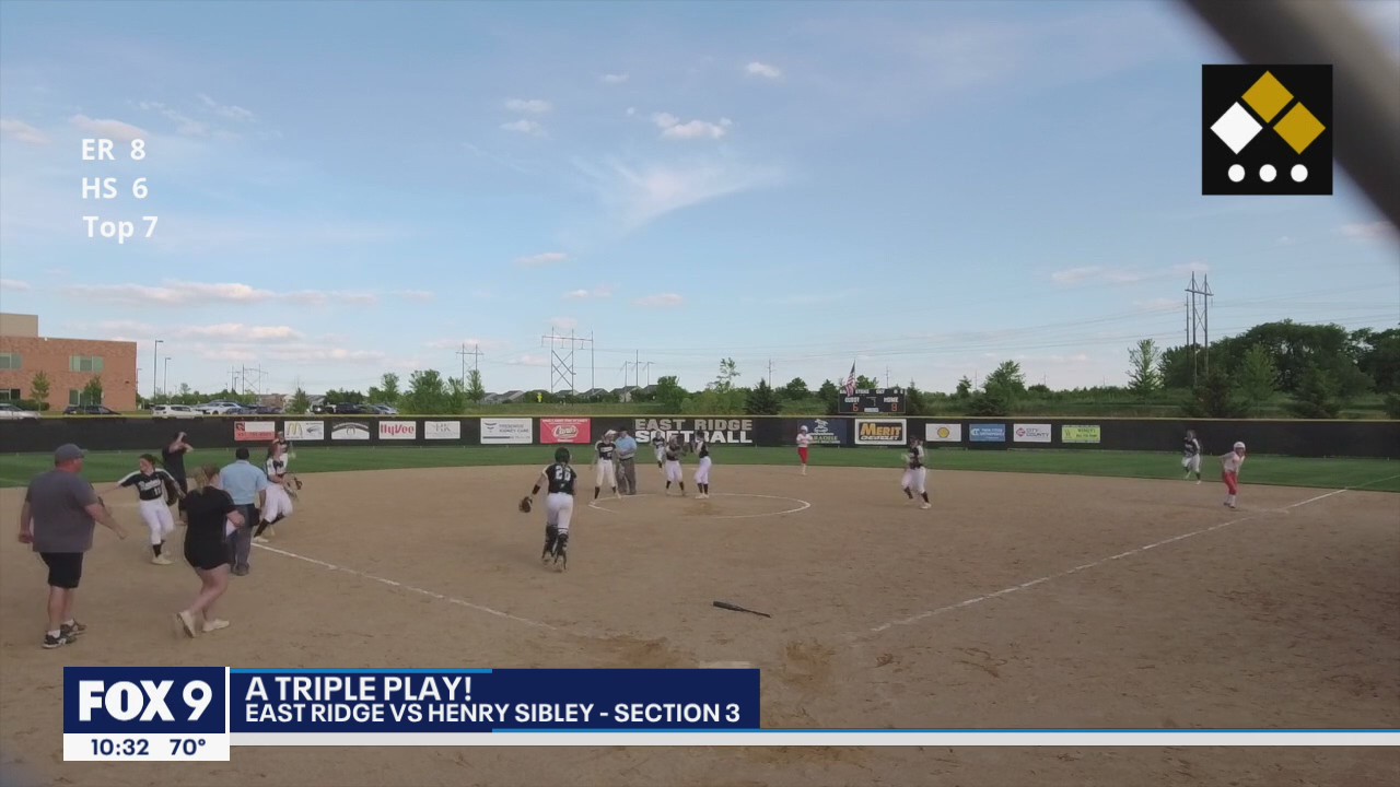 East Ridge Softball pulls off triple play to end section playoff game