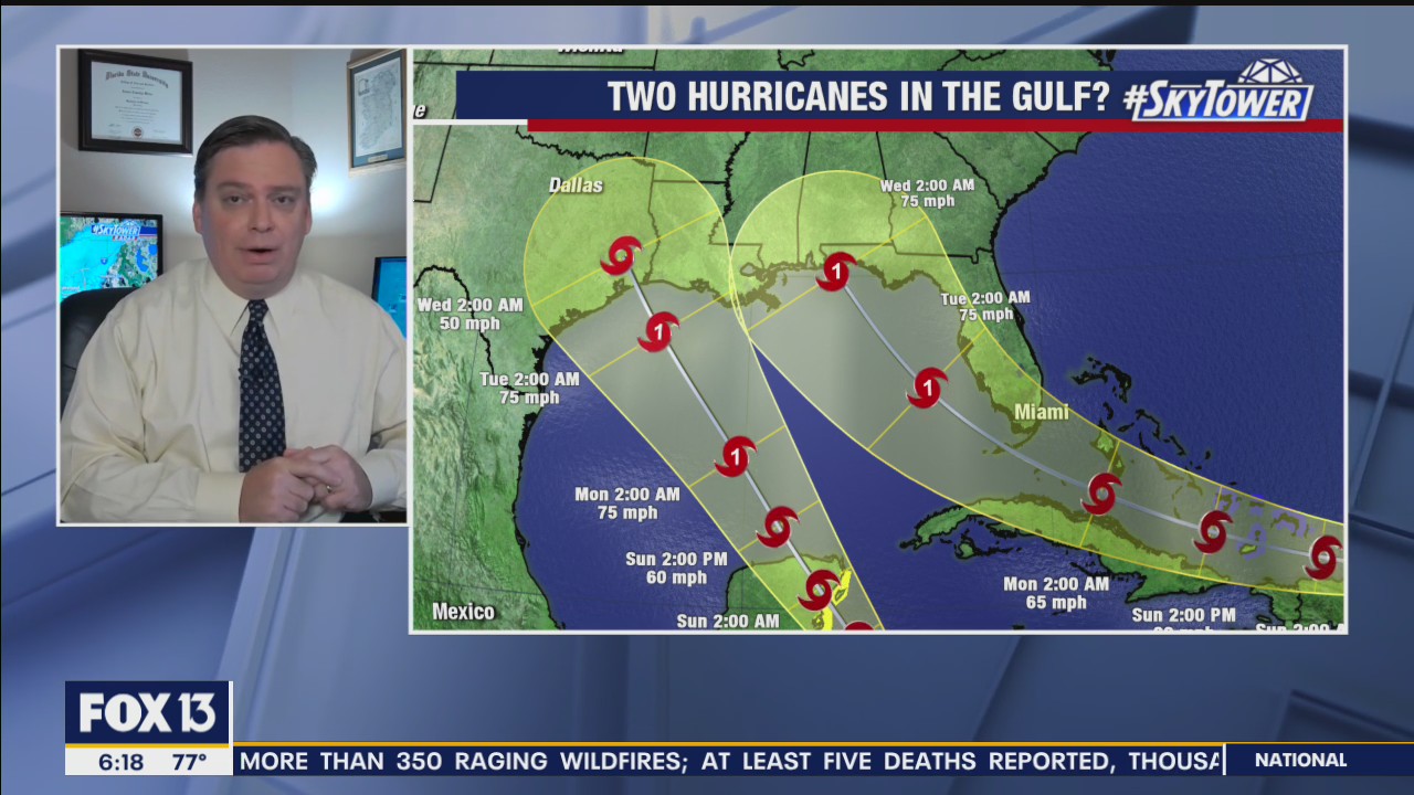 What happens if there are two hurricanes in the Gulf?