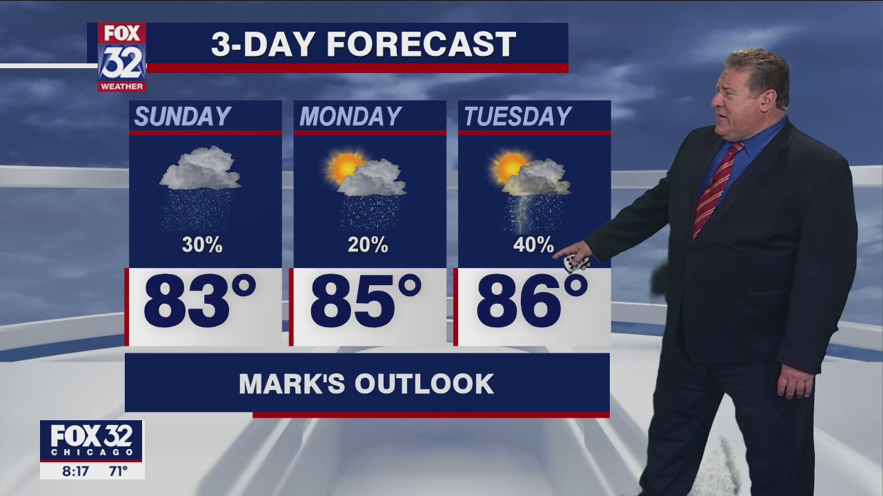 Sunday morning forecast for Chicagoland on May 23