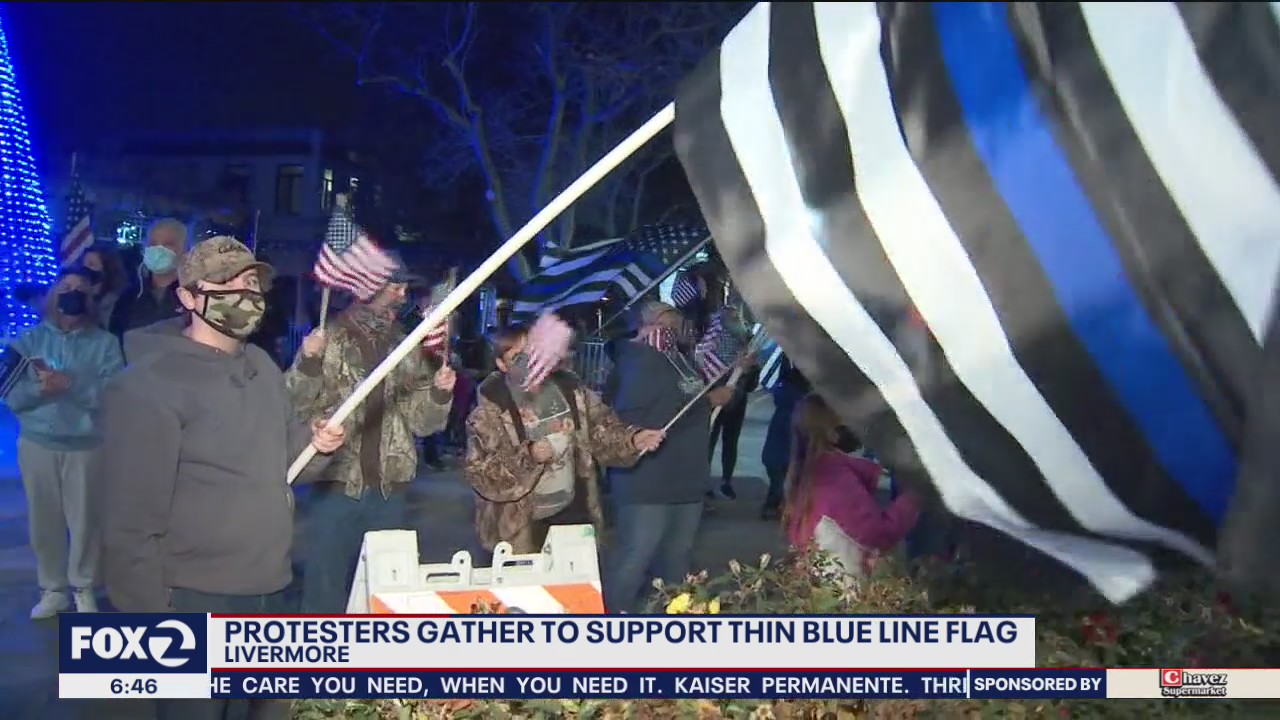 Community members and sheriff support thin blue line