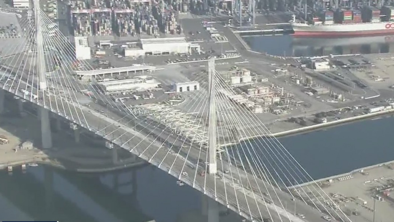 Newly constructed Gerald Desmond Bridge in long Beach set to open