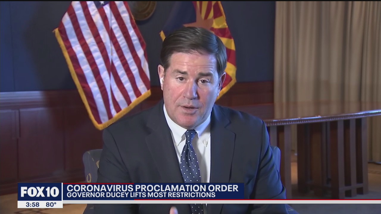 Governor Doug Ducey lifts many COVID-19 restrictions