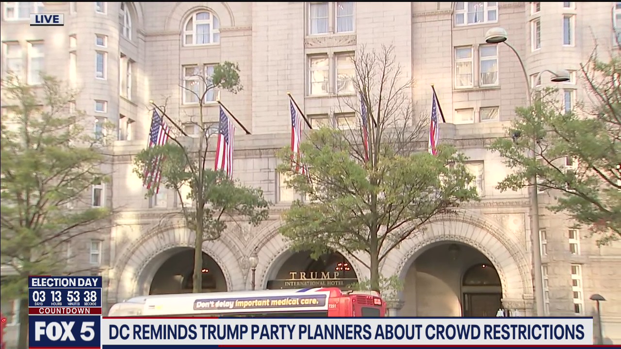 DC reminds Trump party planners about crowd restrictions