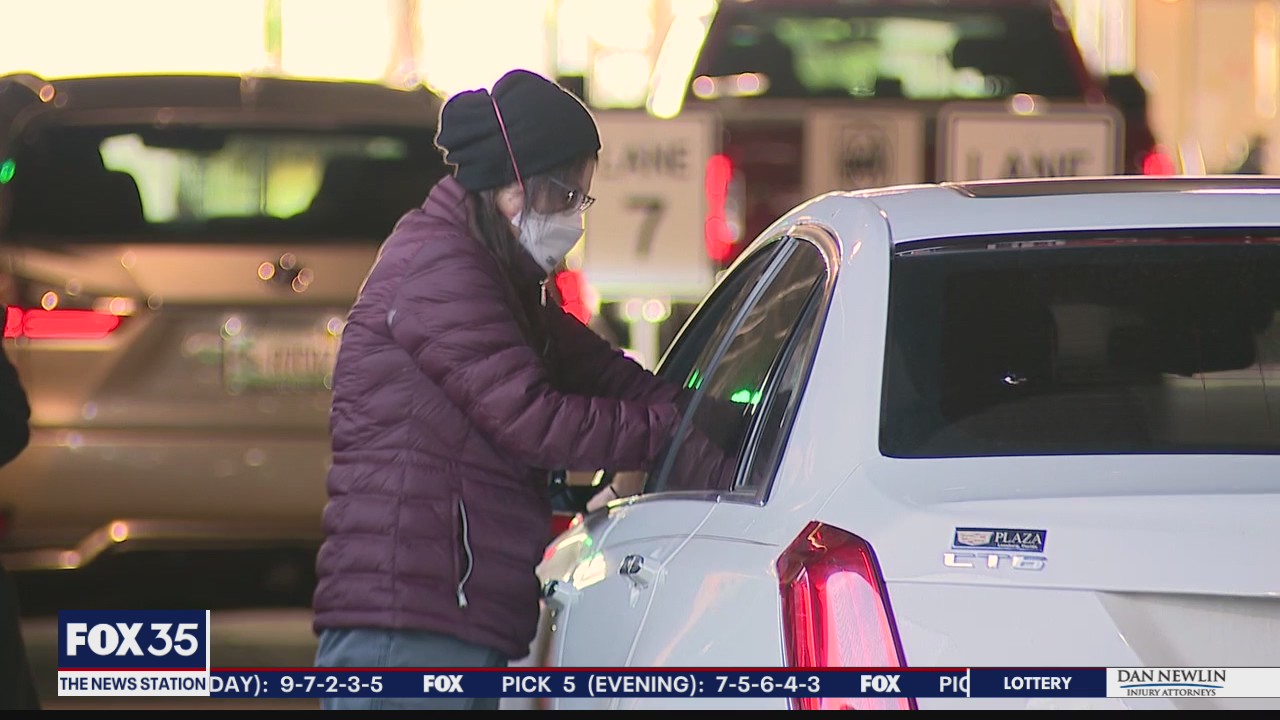 First responders line up in Orange County for COVID-19 vaccine