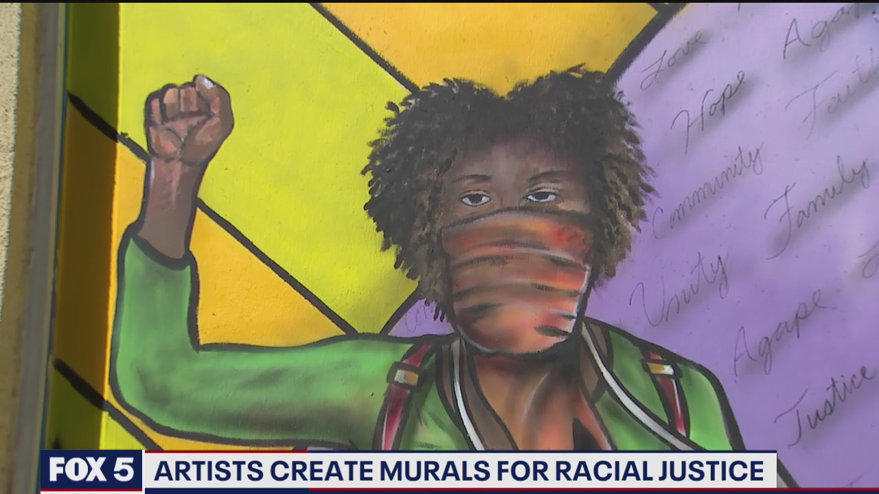 Artists create murals for racial justice at St. John's Church