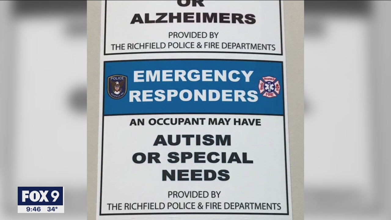 Richfield first responders offer home stickers to identify the special needs of residents