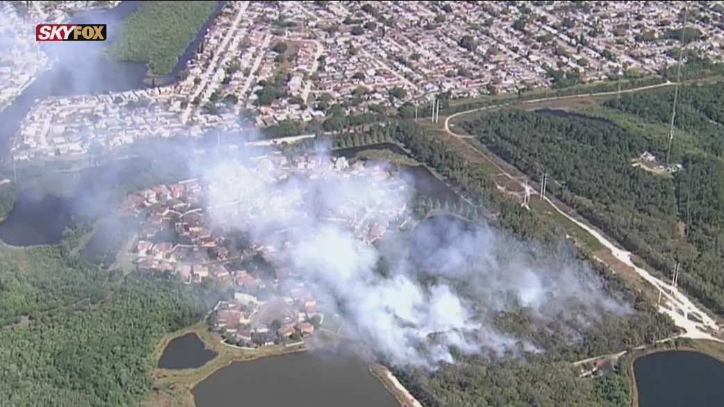 Homes, school threatened by Pasco brush fire