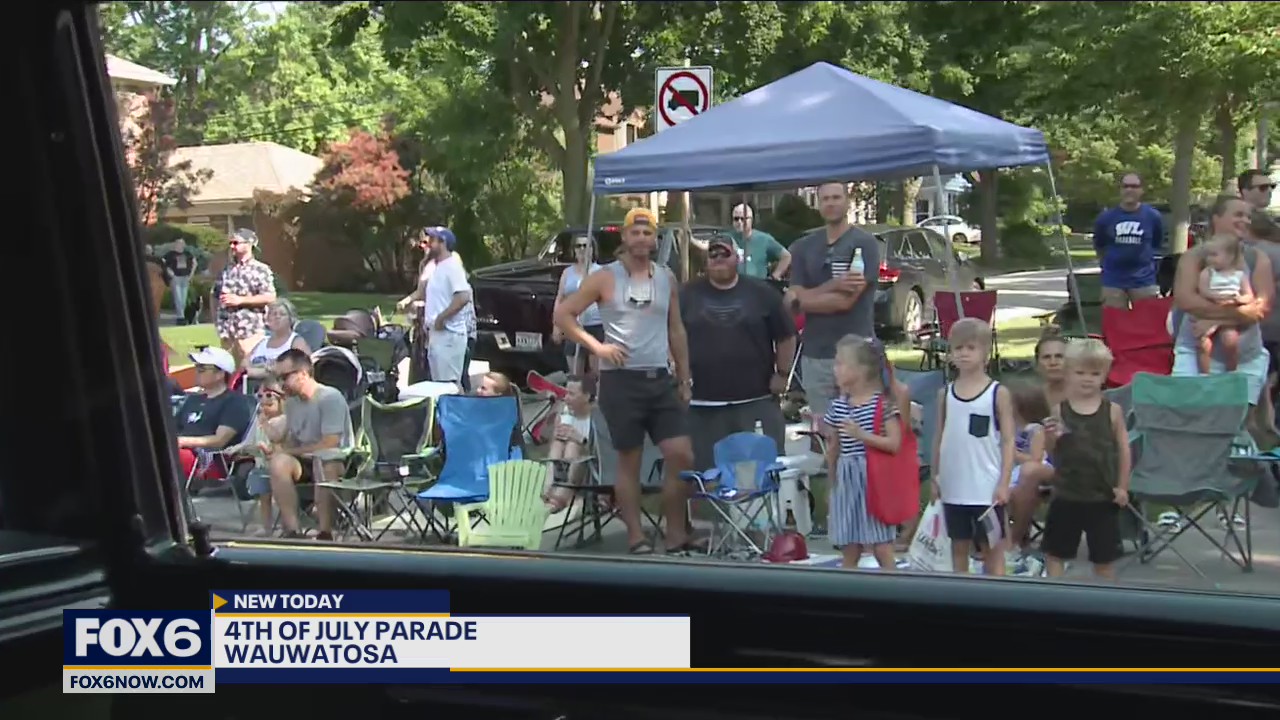 Along the parade route in Wauwatosa