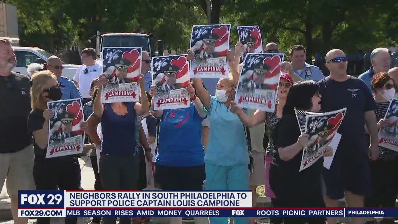 South Philly residents rally in support of Captain Lou Campione