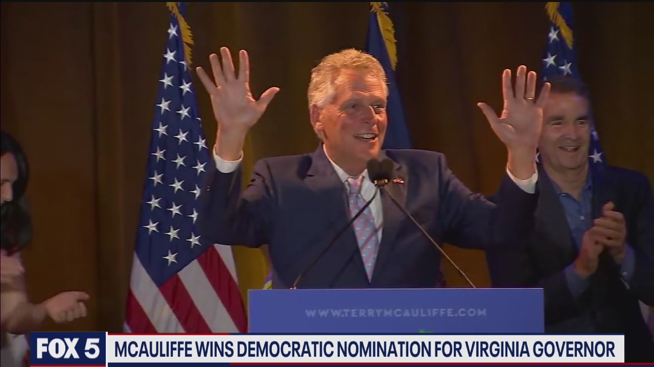 Terry McAuliffe wins Democratic nomination for Virginia governor