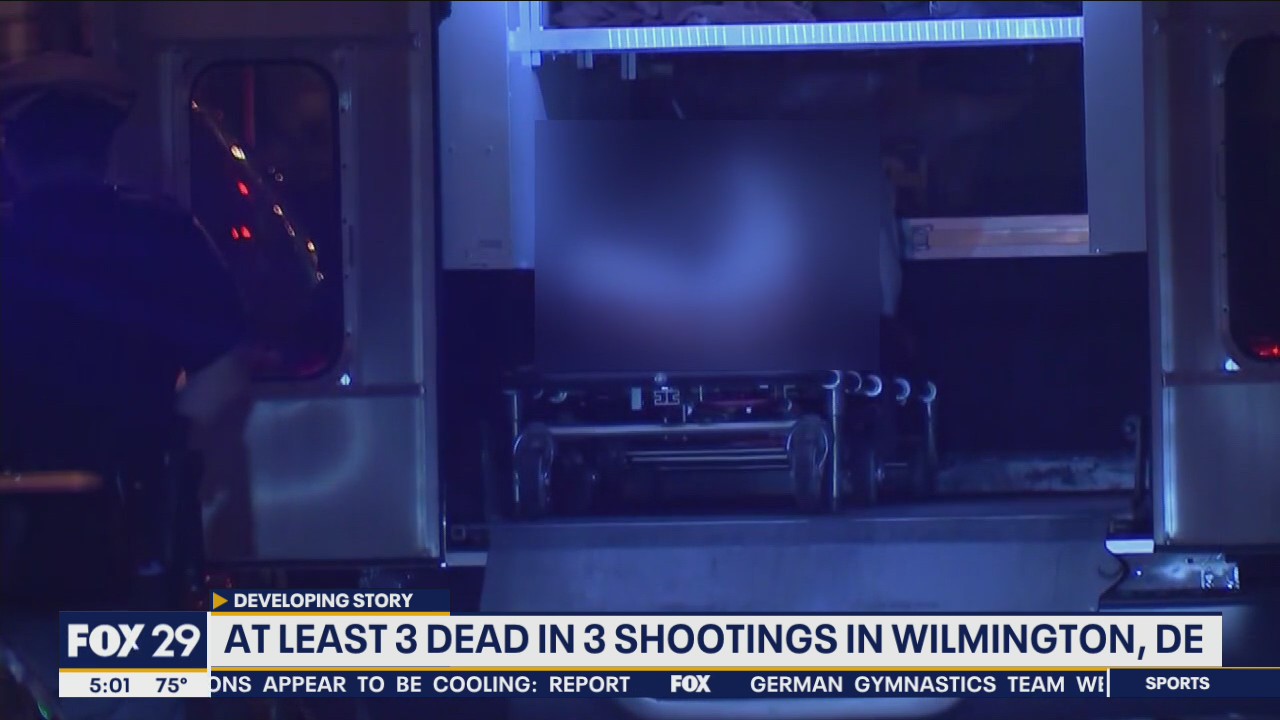 At least 3 dead in 3 shootings in Wilmington, Del.