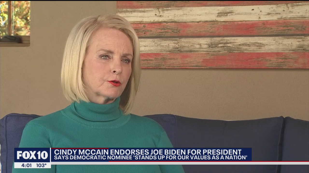 Cindy McCain rebukes fellow Republican Trump to back Biden for president