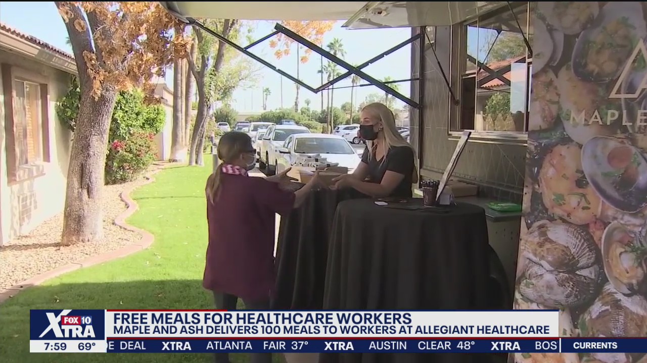 Healthcare workers receive free meals