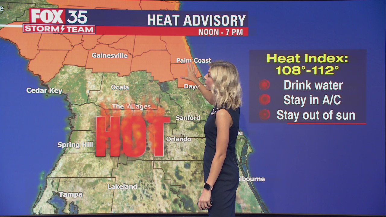 Heat advisory in effect for many Central Florida counties as temperatures soar