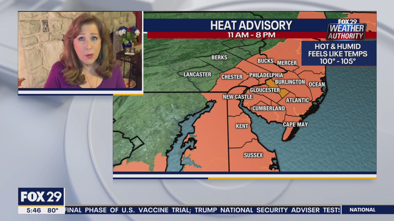 Weather Authority: Heat advisories in effect Tuesday, storms possible