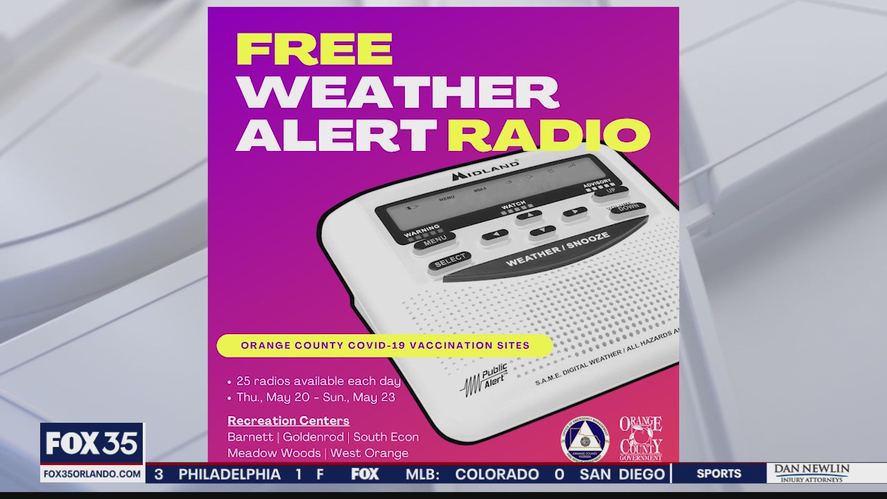 Officials giving out weather radios as incentive to get COVID-19 vaccine