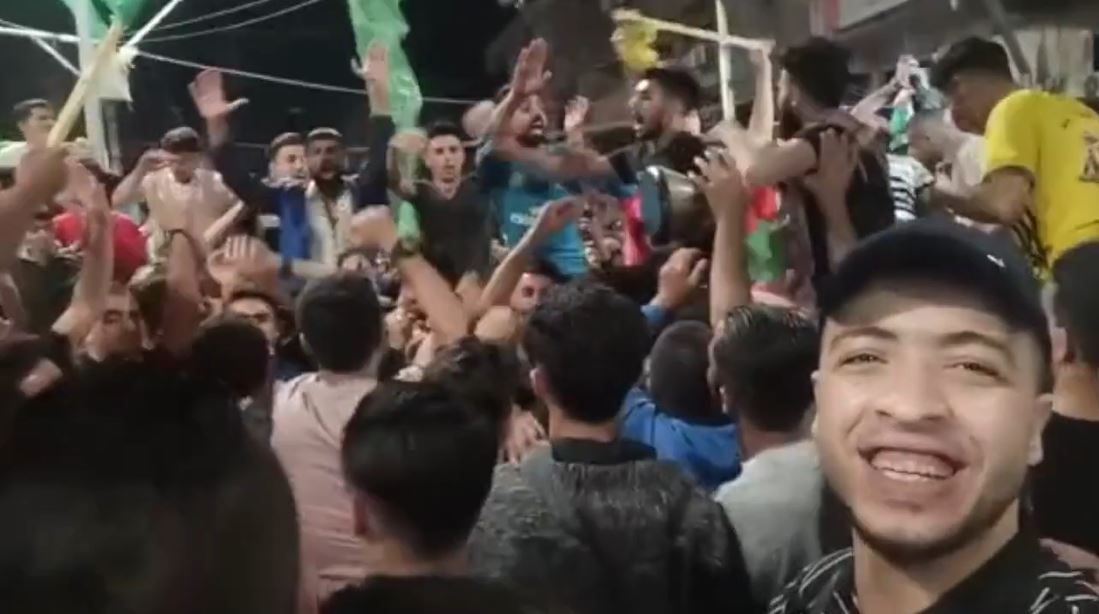 Palestinians celebrate cease fire with Israel