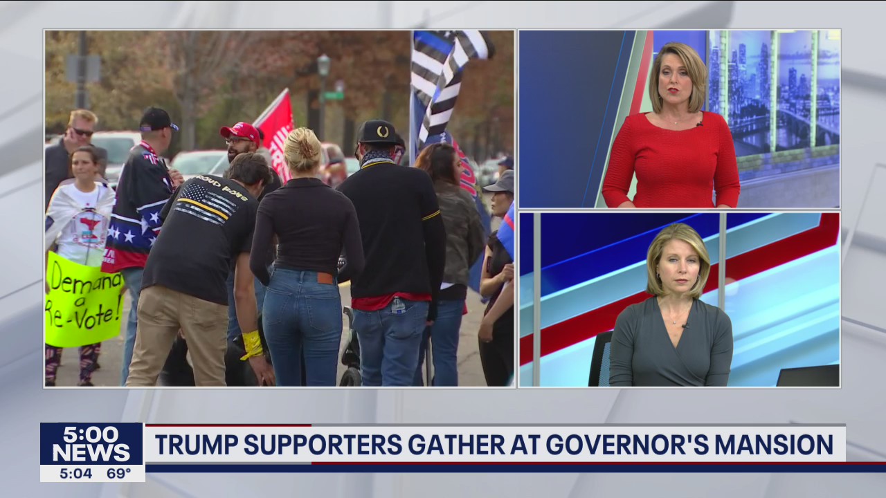 President Trump supporters rally outside Minnesota governor's residence