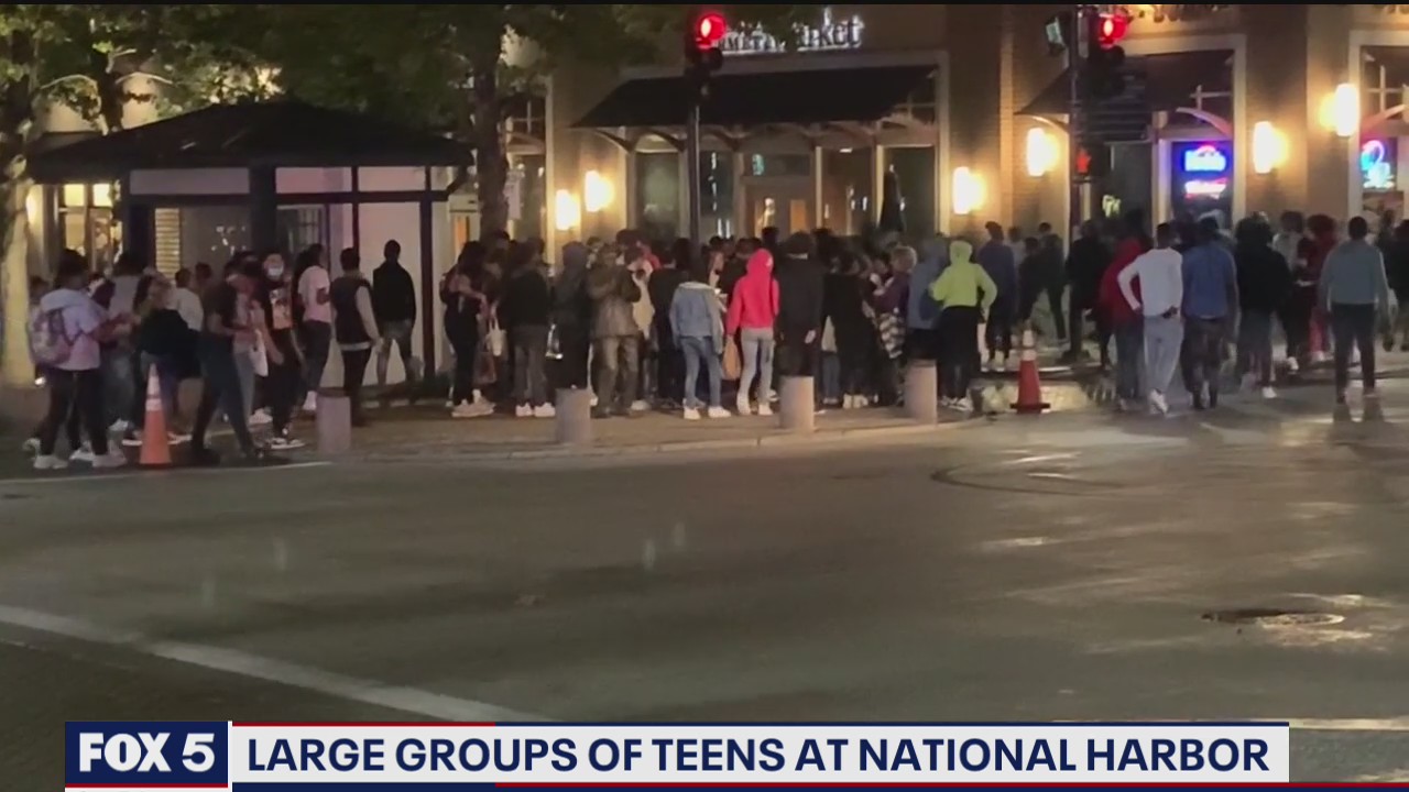 Large teen gatherings at National Harbor