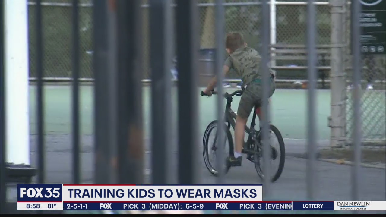 Training kids to wear masks